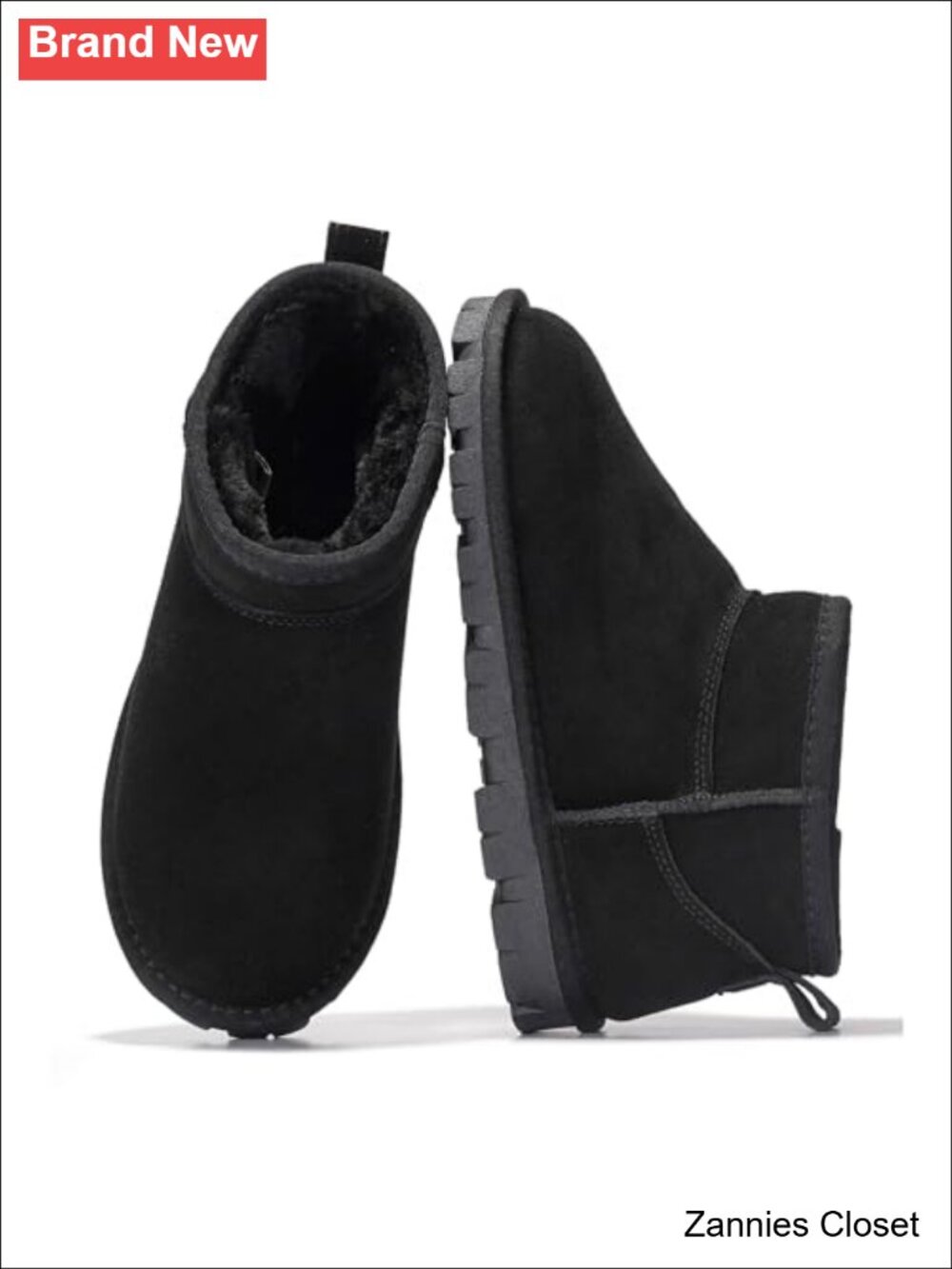 ✨Project Cloud Genuine Suede Fur-Lined Waterproof Ankle Boots Womens Booties